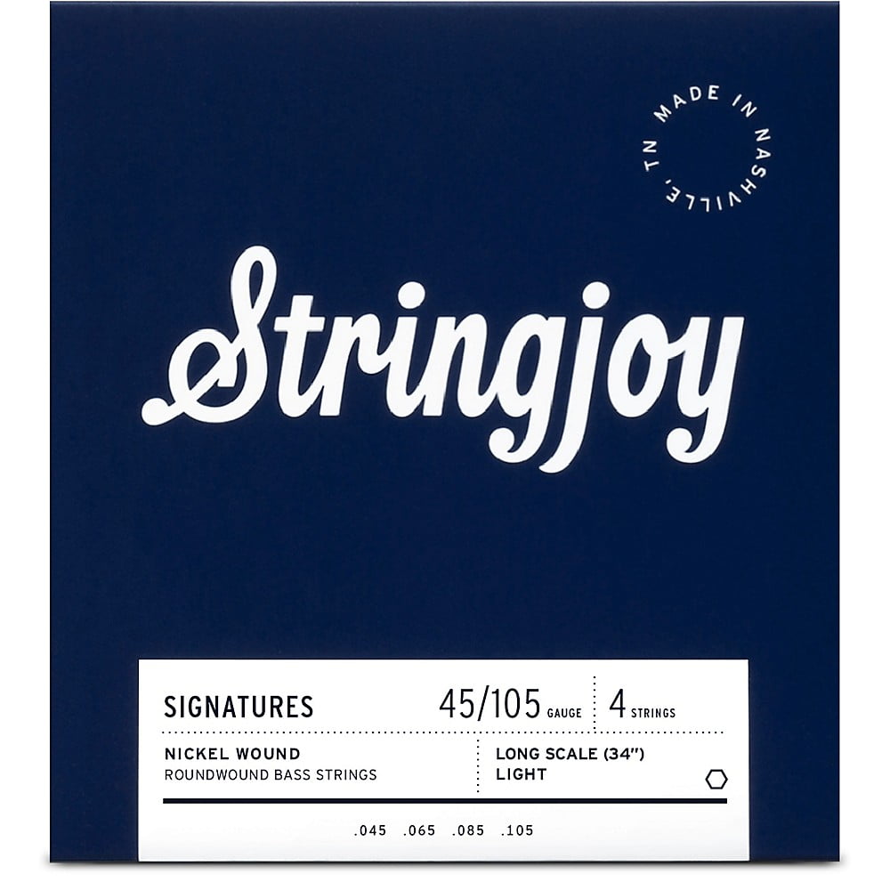 Stringjoy Signatures 4 String Long Scale Nickel Wound Bass Guitar Strings 45 - 105