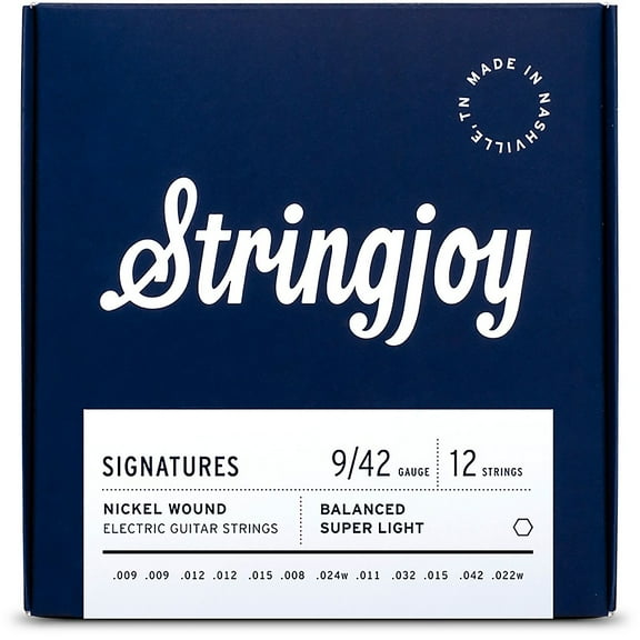 Stringjoy Signatures 12 String Nickel Wound Electric Guitar Strings 9 - 42