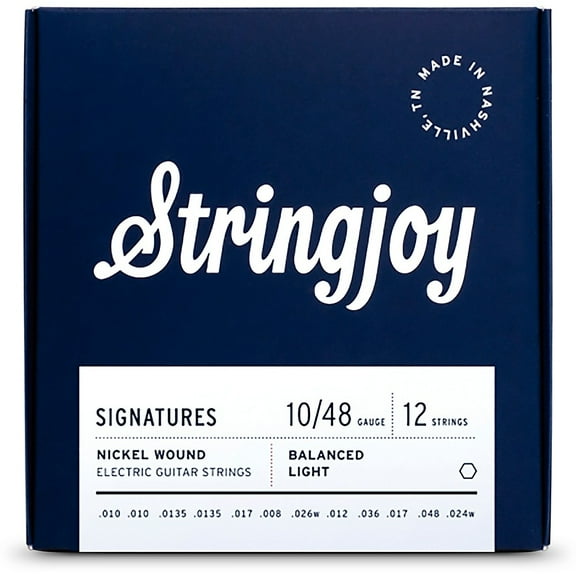 Stringjoy Signatures 12 String Nickel Wound Electric Guitar Strings 10 - 48