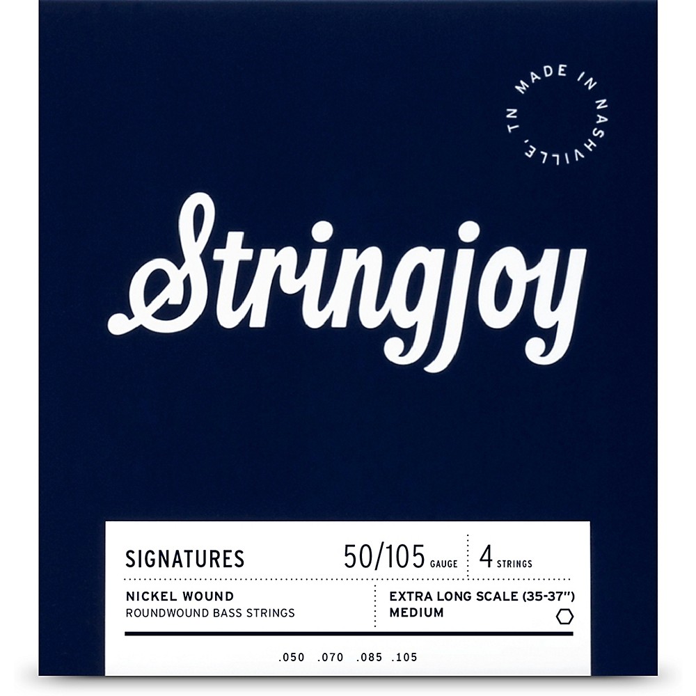 Stringjoy Signatures 4 String Extra Long Scale Nickel Wound Bass Guitar Strings 50 - 105
