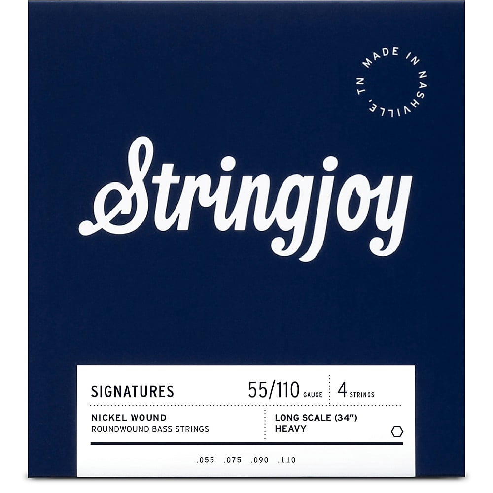 Stringjoy Signatures 4 String Long Scale Nickel Wound Bass Guitar ...