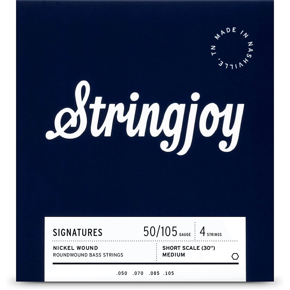 Stringjoy Signatures 4 String Short Scale Nickel Wound Bass Guitar Strings 50 - 105