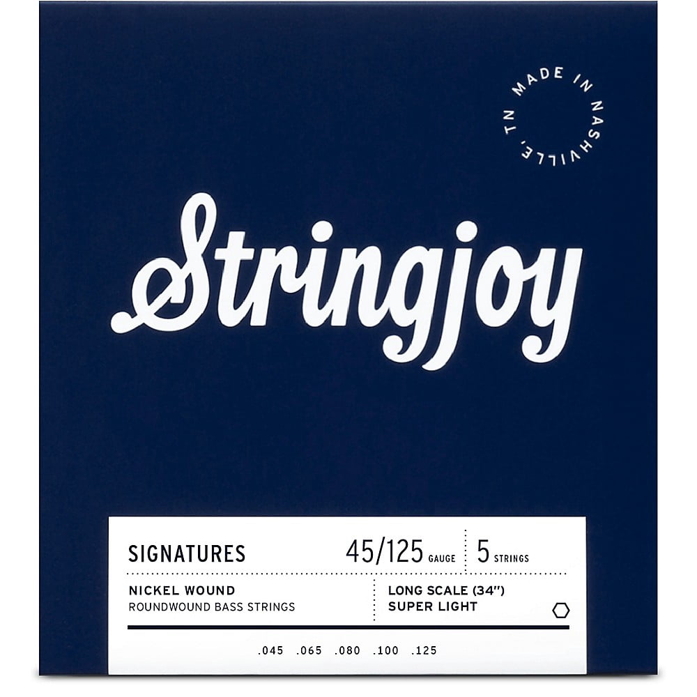 Stringjoy Signatures 5 String Long Scale Nickel Wound Bass Guitar Strings 45 - 125