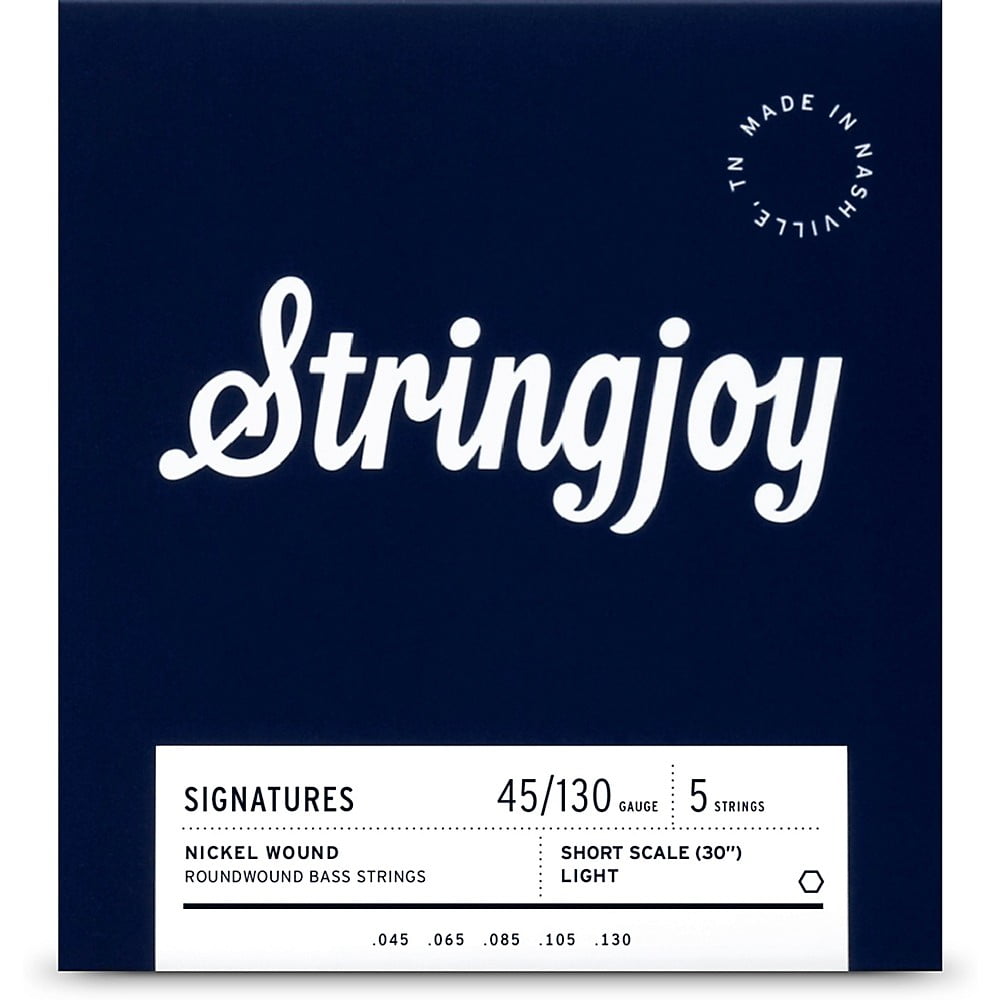 Stringjoy Signatures 5 String Short Scale Nickel Wound Bass Guitar Strings 45 - 130