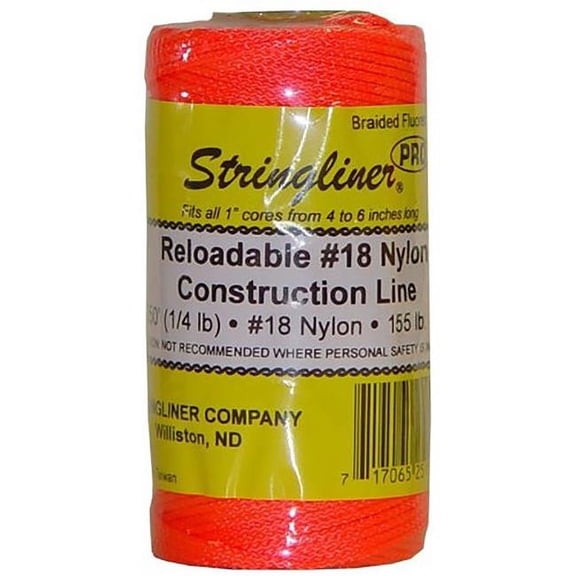 Stringliner 447515958 250 ft. Fluorescent Orange Stringliner Refill