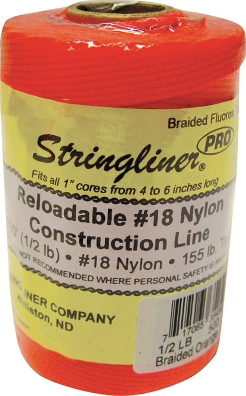 Stringliner By US Tape 35459 Twine 500 Foot Braid Fluorescent Orange ...