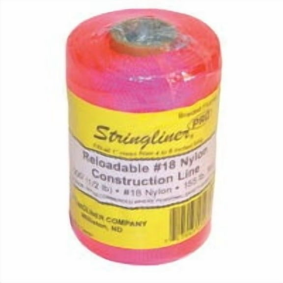 Stringliner 500 Ft. Fluorescent Pink Braided Nylon Mason Line 35462
