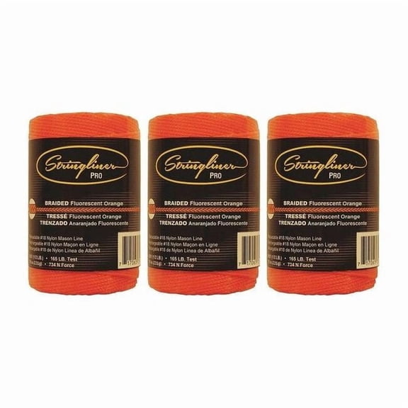 Stringliner Mason's Line,FluorOrange,Nylon,500',PK3 35459