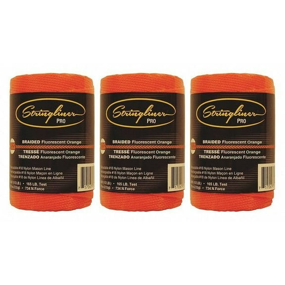 Stringliner Mason's Line,FluorOrange,Nylon,500',PK3 35459