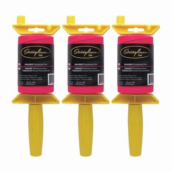 Stringliner Mason's Line Reel,FluorPink,500',PK3 25462