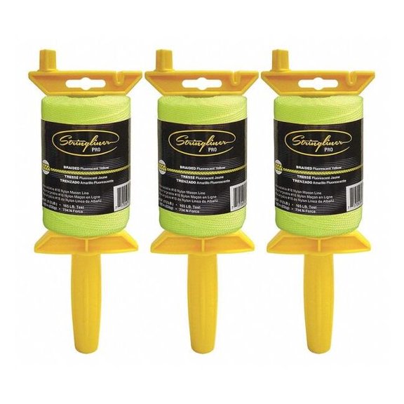 Stringliner Masons Line Reel,Braided,500 ft. L,PK3 25465