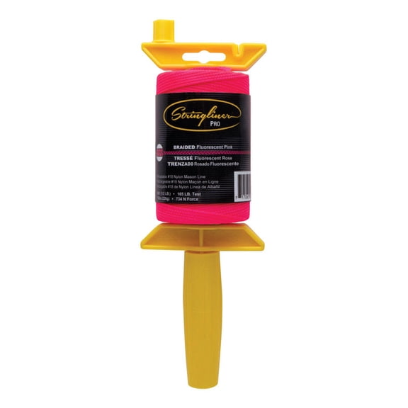 Stringliner 25462 Line Reel, 500 ft L Line, Fluorescent Pink Line