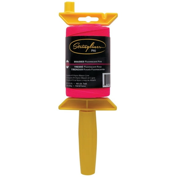 Stringliner Pro Braided Mason Line and Reel 500 ft. Pink
