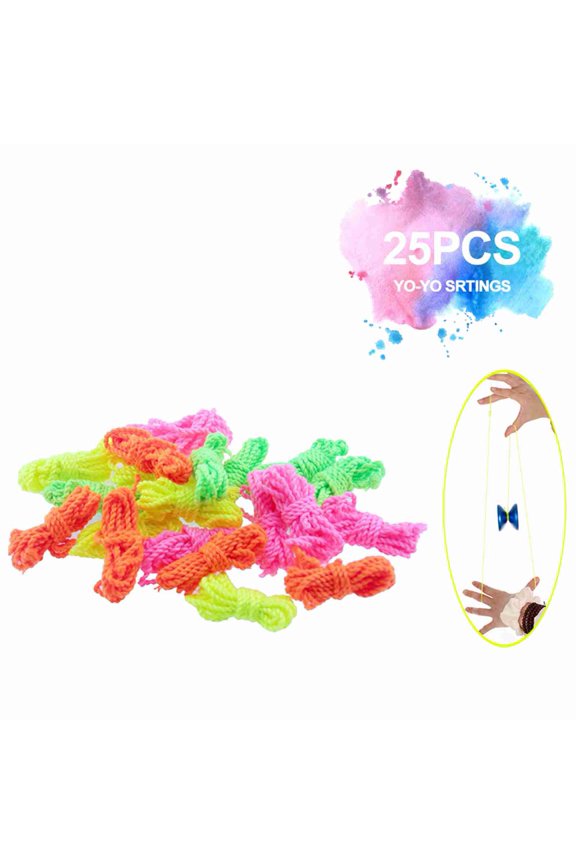 Strings 25PCS Polyester Yoyo Strings Yoyo Rope for Responsive Non-Responsive Yoyo Ball