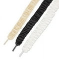 thumbnail image 1 of Strings Chunky Shoelaces Wide 1/2 inch Black New (MPN:Black 45" 2 Pair;), 1 of 4