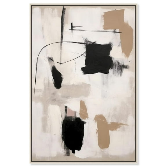 Strings in Abstraction Canvas Muted Abstract Wall Art by Art Remedy, Silver Frame, 36" x 54"