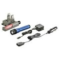 thumbnail image 1 of Strion LED HL Rechargeable Flashlight with 120V AC & 12V DC Piggyback Charger, Blue, 1 of 1