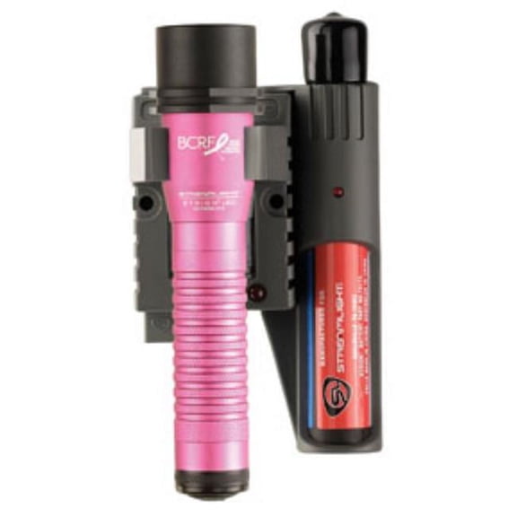 Strion LED Rechargeable Flashlight with Type A 100V & 120V Piggyback Charger, Pink