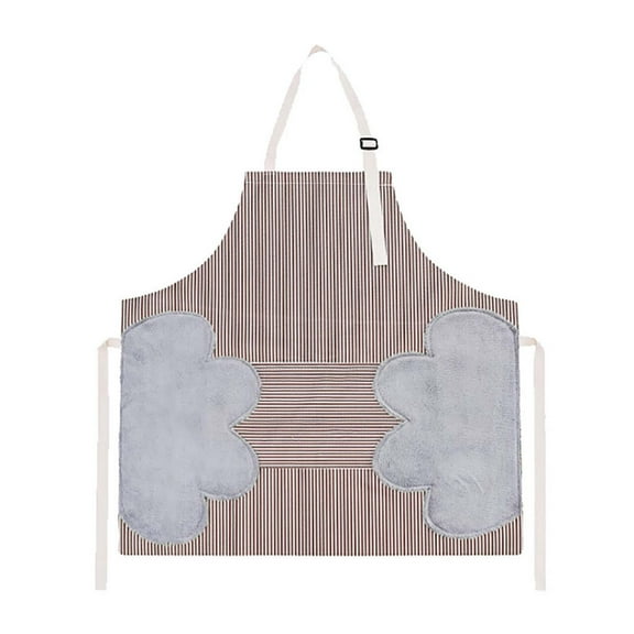 Strip Apron Kitchen Cooking Wipe Hands Pocket Pinafore