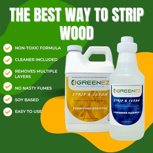 Strip & Clean Furniture Stripping Kit NonToxic, No Harsh Fumes, Soy