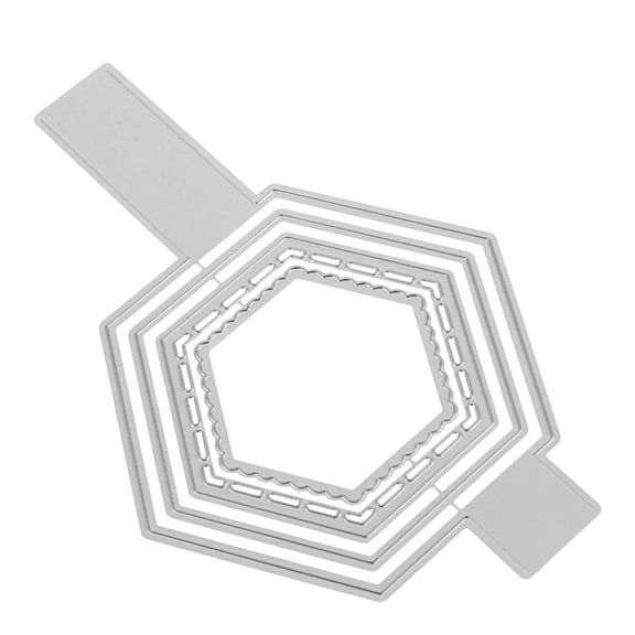 Strip Label Metal Die Cut Lace Board Card Making Tool 15.20X9.80X0.10CM Silver