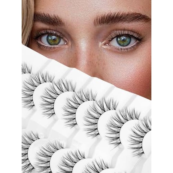 Strip Lashes  False Eyelashes Wispy  Eyelashes Soft False Lashes C Curl  Lash 13mm  Eyelashes 7 Pair Eye Lashes Pack