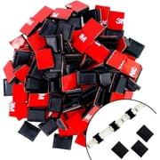 Strip Light Mounting Clips, 120pcs Adhesive Cable Organizer Cord Holder for 11mm(3/8") Wide Strip Light, Best Cable Clip for Car, Office, Home and LED Strip Light (For 11mm(3/8") Black)