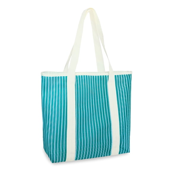 Strip Mesh Beach Tote Bags,Causal Pool Bags for Swimming Picnic Vacation Essentials