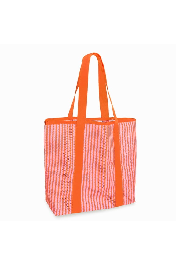 Strip Mesh Beach Tote Bags,Causal Pool Bags for Swimming Picnic Vacation Essentials