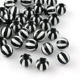 thumbnail image 1 of Strip Opaque Acrylic Beads Round Black 16x15mm Hole: 3mm 220pcs/500g, 1 of 1
