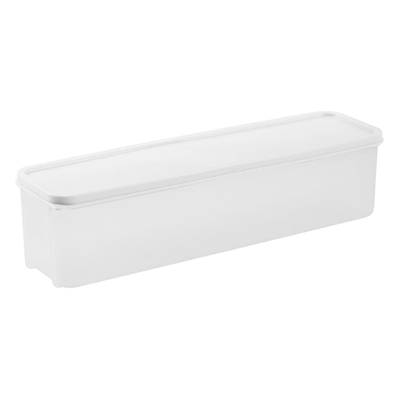 Strip Plastic Storage Box, Refrigerator Food Container Dry Food Keepers Organizer Spaghetti Box, Cutlery Chopsticks Storage Boxes for Noodle, Cereal, Flour, Sugar, Rice, Snacks 2.55*11.41*2.75in