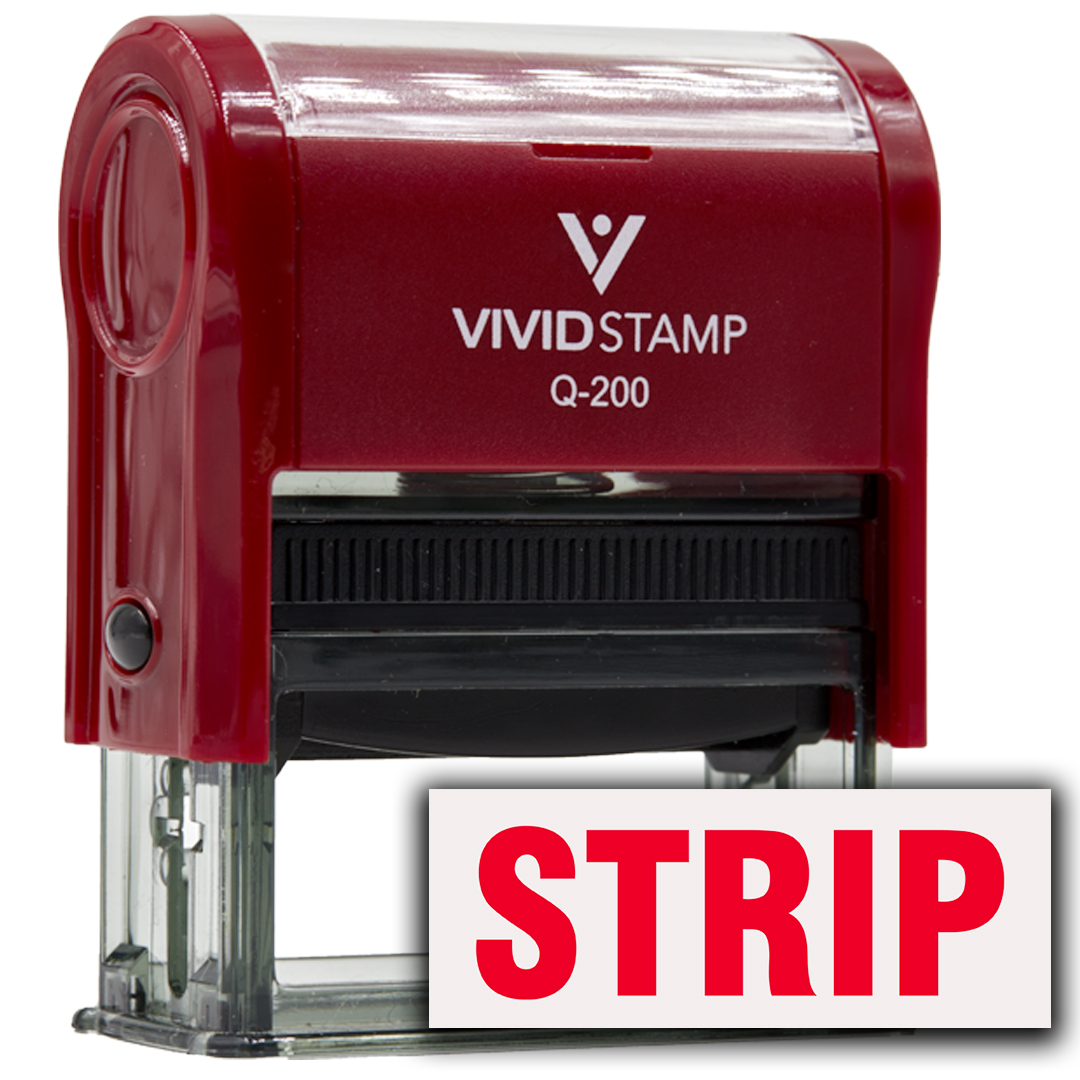 Strip Self-Inking Office Rubber Stamp (Red Ink) - Q-200 - Walmart.com