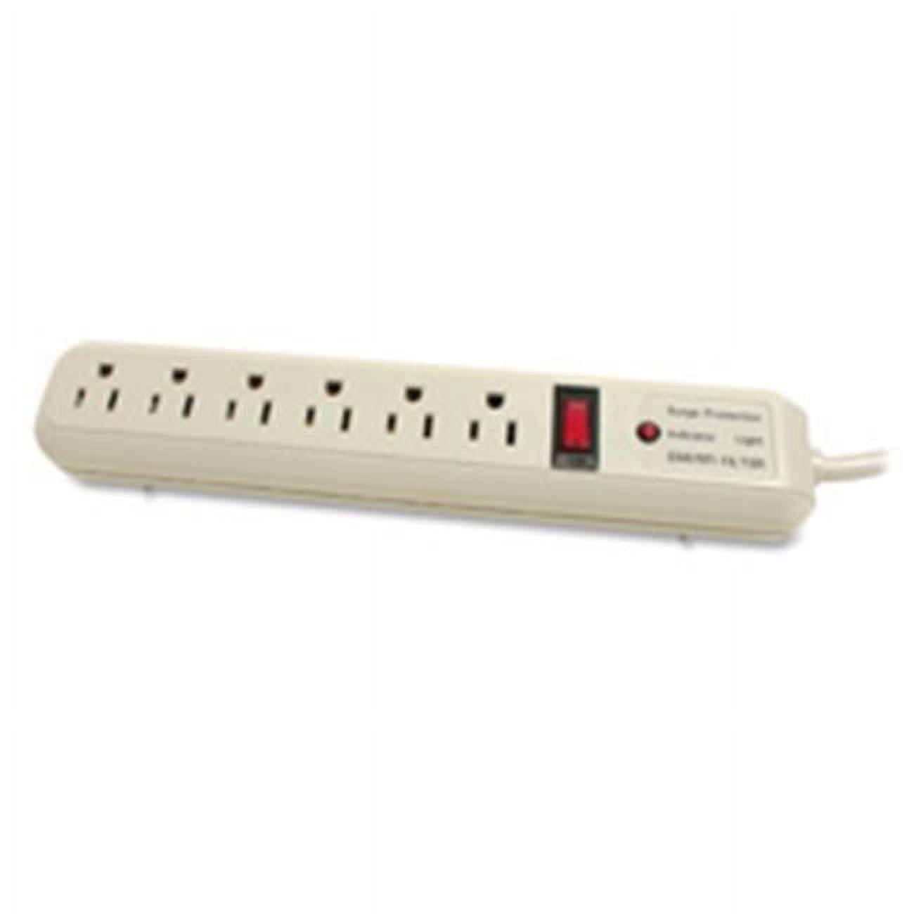 Strip Surge Protector- 1080 Joules- 6 Outlets- 6ft. Cord- Putty