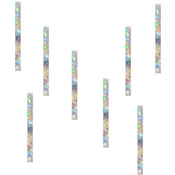 Strip Window Decals to Save Birds from Window Strikes, Anti Collision Prism Window Clings Stickers, 50 Pieces