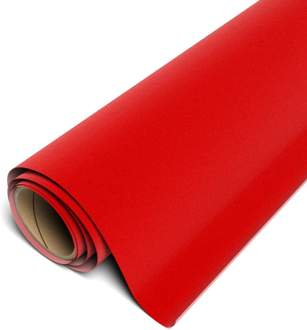 StripFlock HTV 12"x1yd Roll Textured Heat Transfer Vinyl (Bright Red