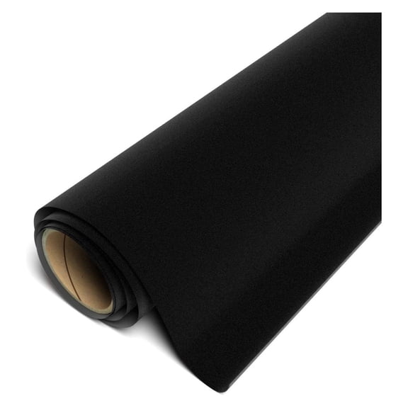 StripFlock Pro HTV 12"x10yd Roll (Black) - Textured Heat Transfer Vinyl - for use with , and Cutters - CPSIA Certified