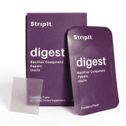 StripIt Digest | Dissolving Probiotic Digestive Strip | Bacillus Coagulans, Papain & Bromelain | Swallow-Free | Cranberry Flavor | 30 Strips | Vegan | Sugar-Free