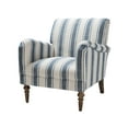 thumbnail image 1 of Stripe Accent Chair, Tina's Home Wood Leg Armchair Living Room Bedroom Adult, Navy Stripe, 1 of 6