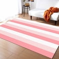 thumbnail image 1 of Stripe Area Rug 2'x3', Pink and White Striped Geometric Washable Area Rugs Non Shedding Floor Carpet Rubber Backing Non-Slip Indoor Mats for Living Room Bedroom Kitchen, 1 of 1