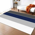 thumbnail image 1 of Stripe Area Rug 4'x6' Navy Blue Grey and White Striped Geometric Washable Area Rugs Non Shedding Floor Carpet Rubber Backing Non-Slip Indoor Mats for Living Room Bedroom Kitchen, 1 of 1