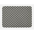 thumbnail image 1 of Stripe Bath Mat, Retro Print Simple Geometric Pattern with Overlap and Nested Circles, Plush Bathroom Decor Mat with Non Slip Backing, 29.5" X 17.5", Charcoal Grey Eggshell, by Ambesonne, 1 of 2