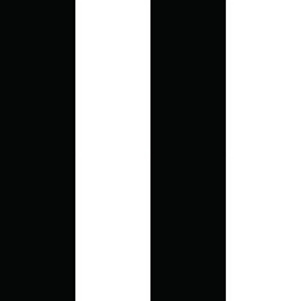 Tempaper Stripe Black & White Peel and Stick Wallpaper, 20.5" x 16.5'
