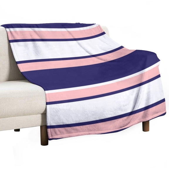 Stripe Blanket Soft Cozy Flannel Blanket for man women