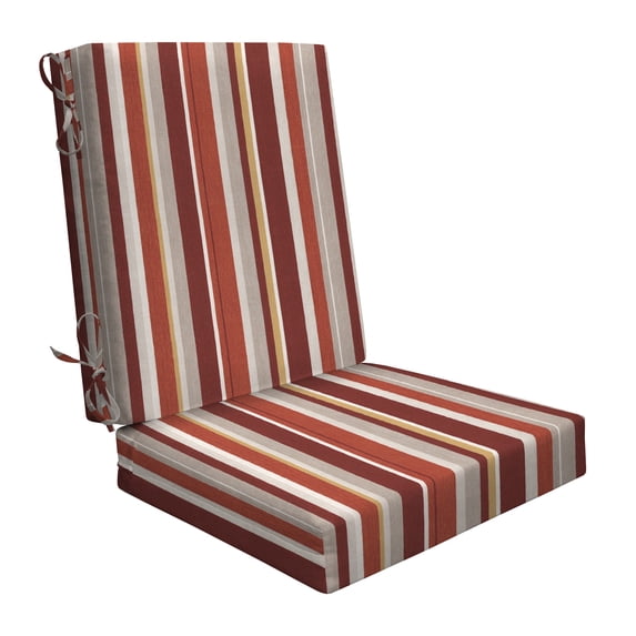 Stripe Brick Highback Dining Chair Cushion