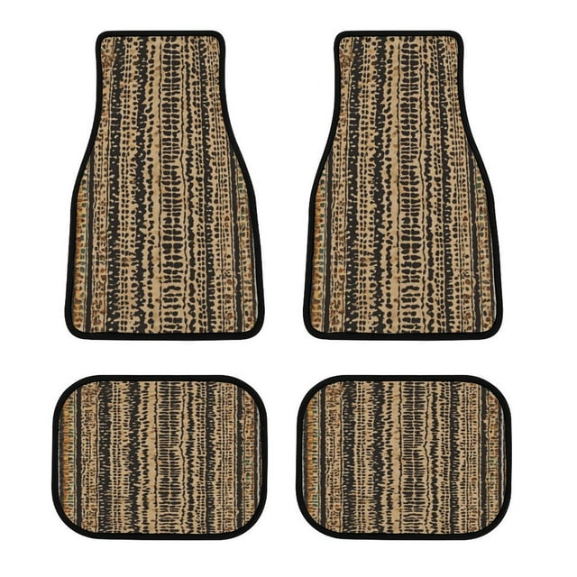 Stripe Car Foot Mats Universal Car Foot Mats Carpet 4 Pieces Dirty Resistant Front And Rear Mats Set Car Accessories