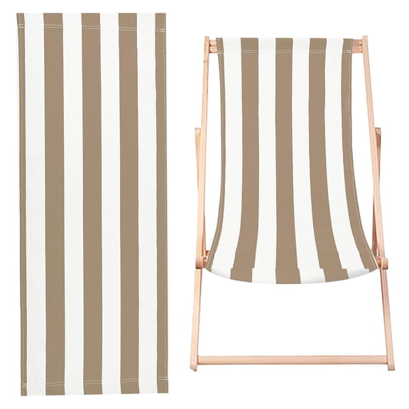 Stripe Chair Cloth Canvas Beach Chair Cloth Replacement Supplies Camel 1200x430x1.5mm diy
