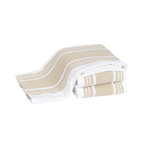 All-Clad Dual-Purpose Cotton Kitchen Towels, 3-Pack, Cappuccino
