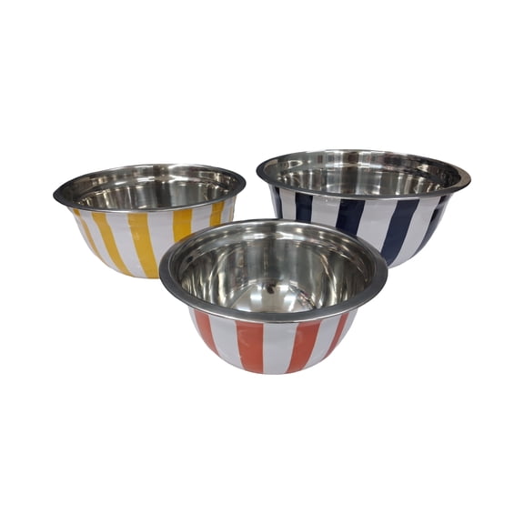Stripe Enamel Bowl Set - 3ct. by Ashland - Spring Home Decor
