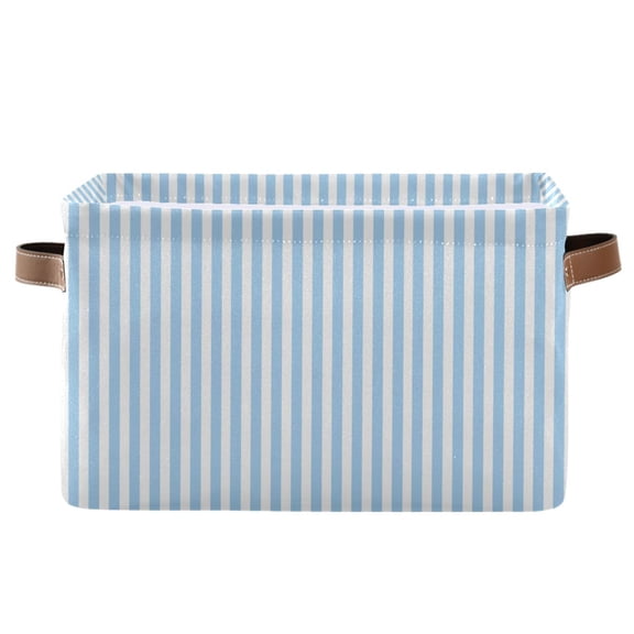 Stripe Foldable Storage Large Fabric Storage Baskets Organizer Storage Bins with Handles for Home Office