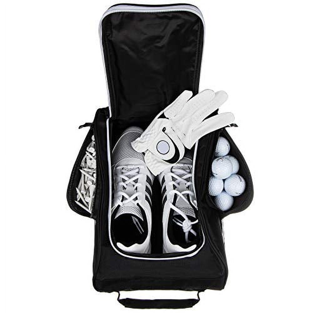 Stripe Golf Golf Shoe Bag - Zippered Golf Shoe Carrier Bag with Mesh Ventilation - Side Pockets for Golf Balls, Golf Glove, Tees and Other Golf Accessories - image 1 of 3